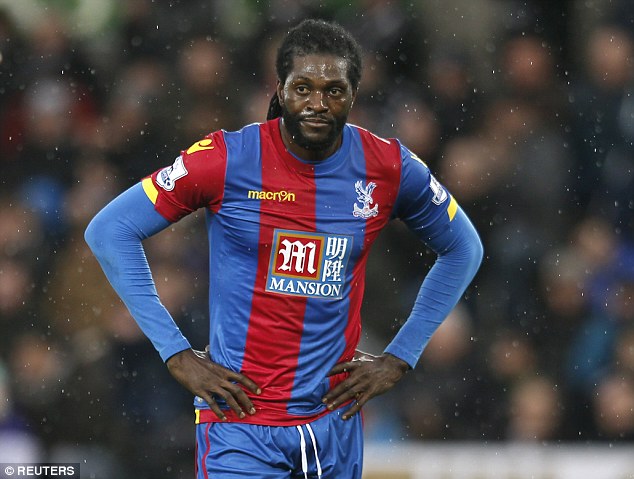 Crystal Palace release Emmanuel Adebayor and two others