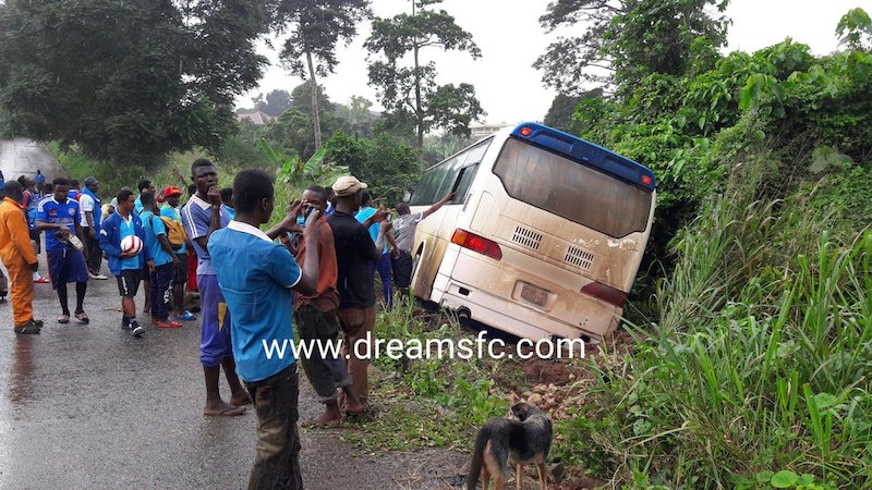 Berekum Chelsea involved in a minor accident before Dreams game in Dawu
