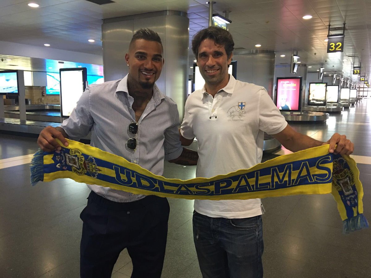 Photos: Kevin-Prince Boateng arrives in Spain to complete Las Palmas deal