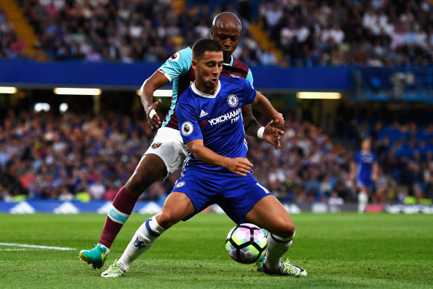 Chelsea fans say Eden Hazard is so good he injured Andre Ayew without even touching him