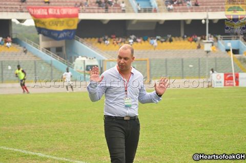 Hearts coach begs fans to come to the stadium