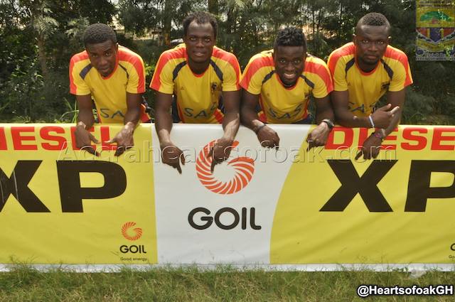Hearts of Oak fix GOIL branded panels at training ground