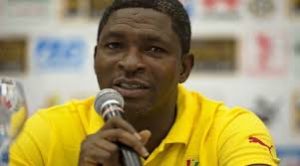 Maxwell Konadu yells for support ahead of Uganda clash