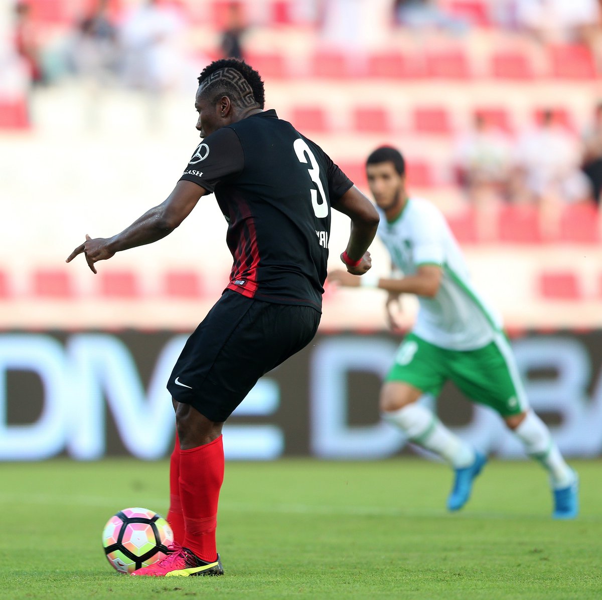 Video: Watch Asamoah Gyan’s penalty for Al Ahly as the defeated Emirates 3-0