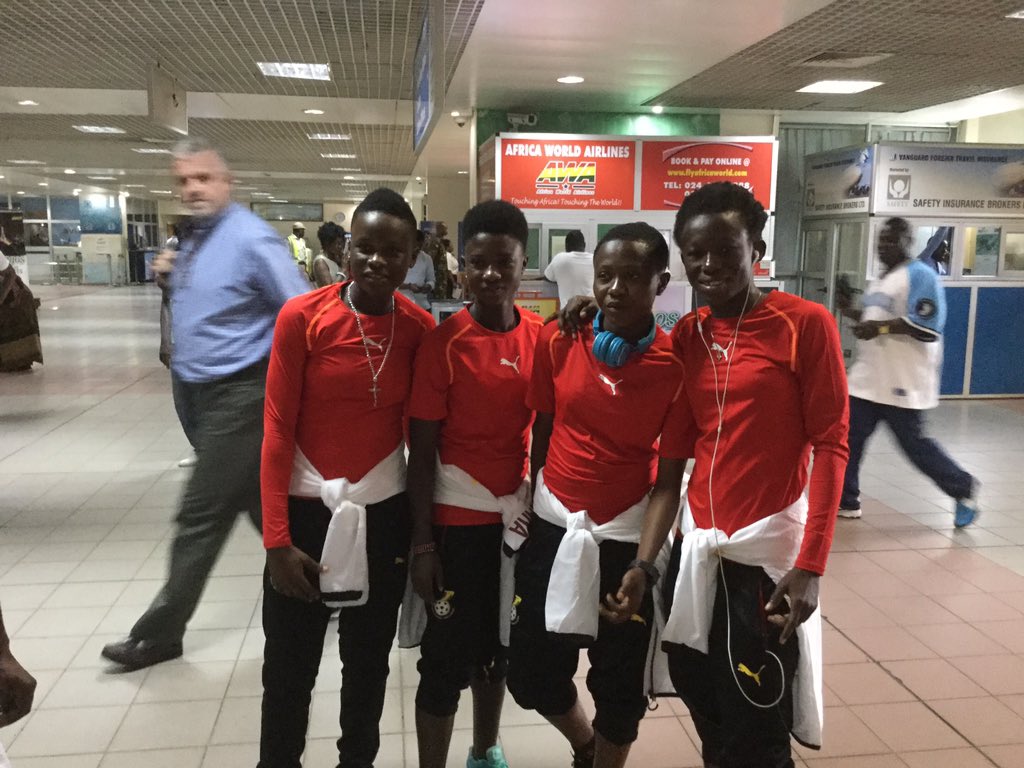 Photos: Black Maidens depart Accra for Jordan ahead of FIFA U17 World Cup