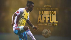 Harrison Afful wins Columbus Crew Defender of the Year award