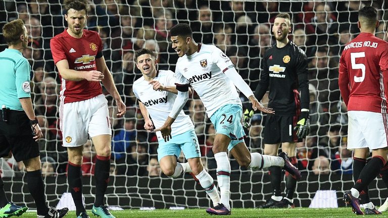 Dede Ayew misses out on Manchester United thrashing of West Ham in the EFL Cup