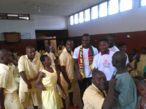 PICTURES: Jonathan Mensah Cleans up and donates to Special School