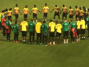 PICTURES: Black Stars hold first training in Oyem ahead of DR Congo duel