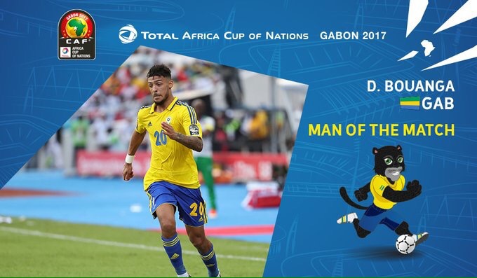 AFCON 2017: Gabon's Denis Bounga named Total Man of the Match against Burkina Faso