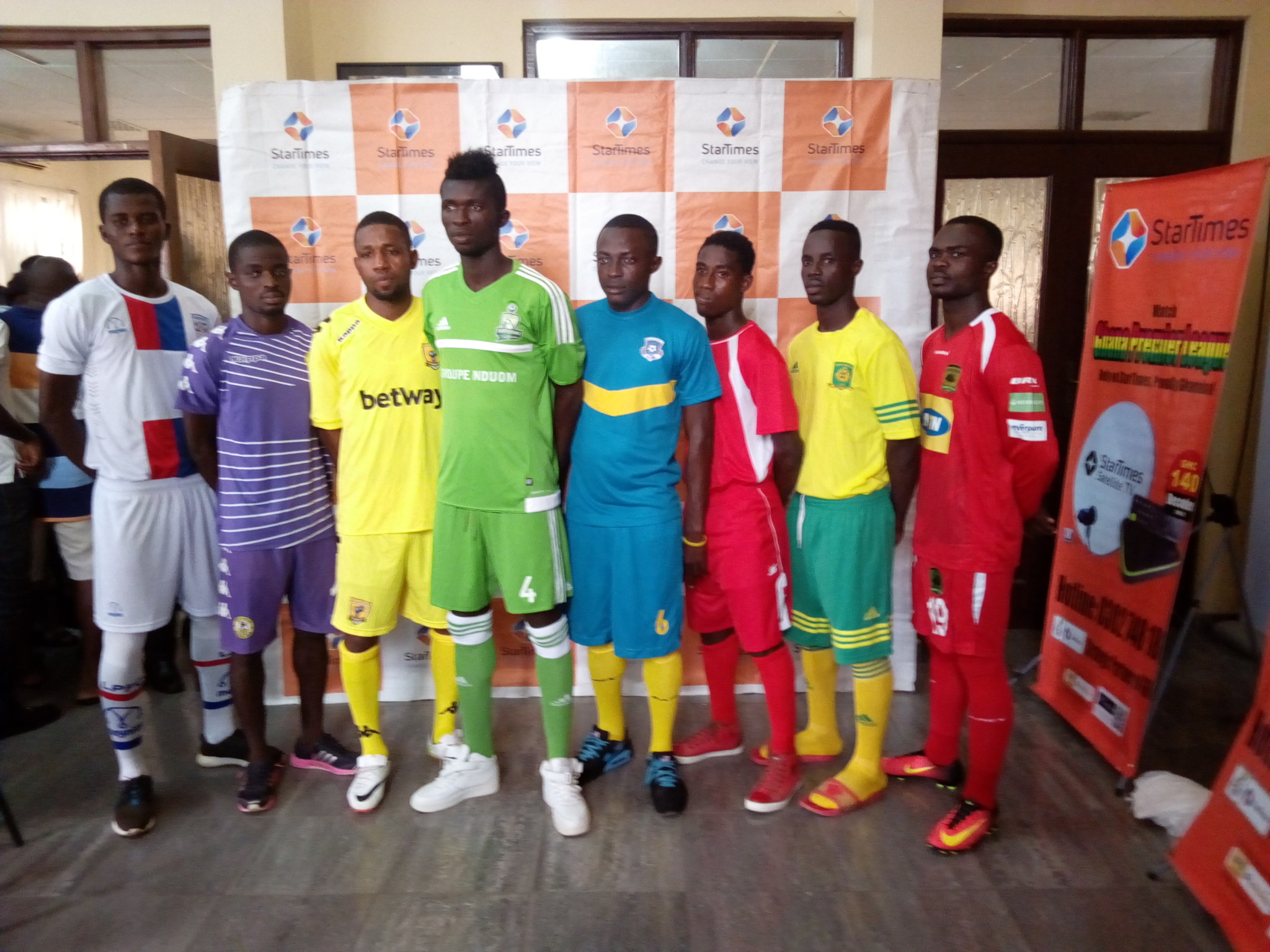 Ghana Premier League clubs unveil home and away kits at the launch of the 2016/17 league season